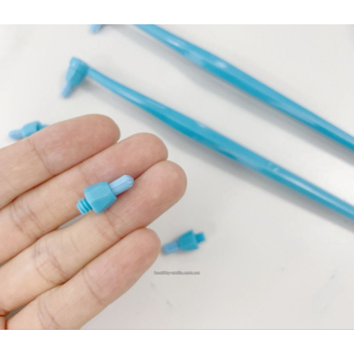 Set of 2 mono-bundle toothbrushes with 8 interchangeable heads, Light Blue